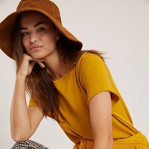 Anthropologie Mariska Tee Yellow Gold Distressed Bohemian Relaxed Tshirt…